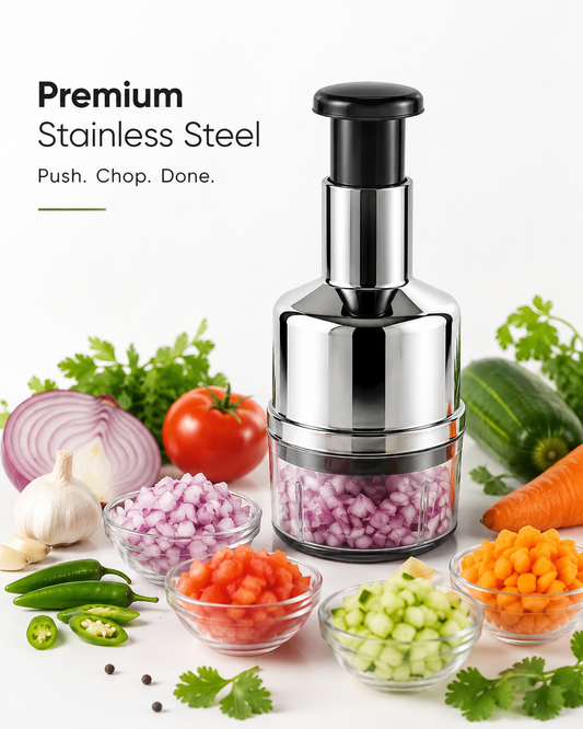KIVOLA Stainless Steel Push Chopper